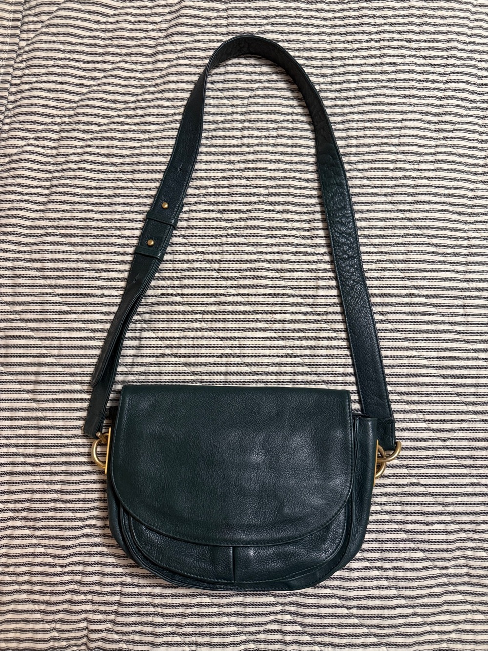 Vintage Americana by Sharif Forest Green Leather Bag